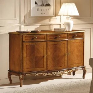 100 Cm Hohes Sideboard In Nussbaum & Gold – Aciara 9