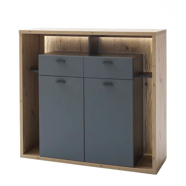 115x108x40 Design Highboard In Eiche Optik – Dalavera 1