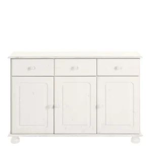 118x76x35 Kiefer Kombi-Kommode In Weiß – Oncerta 9