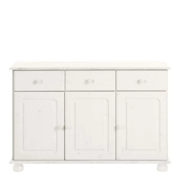 118x76x35 Kiefer Kombi-Kommode In Weiß – Oncerta 3