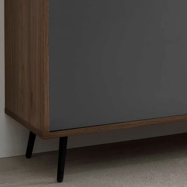 118x76x40 Skandi Kombi-Kommode In Grau – Nuies 4