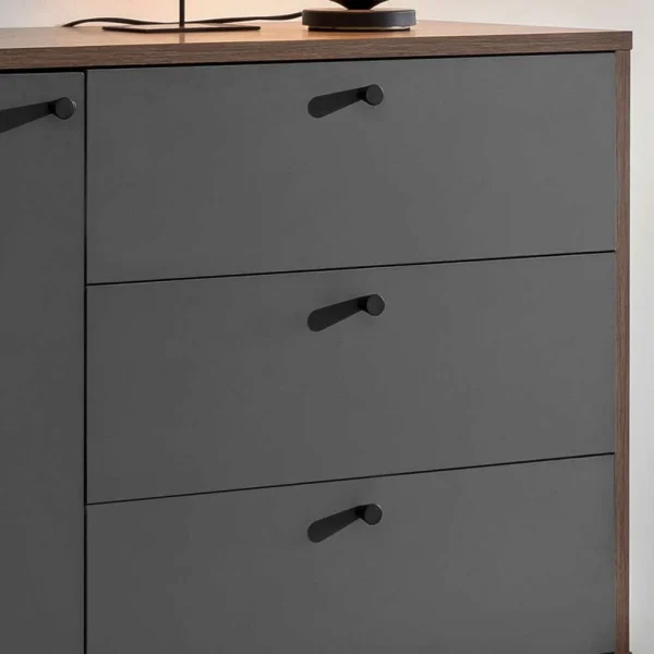 118x76x40 Skandi Kombi-Kommode In Grau – Nuies 5