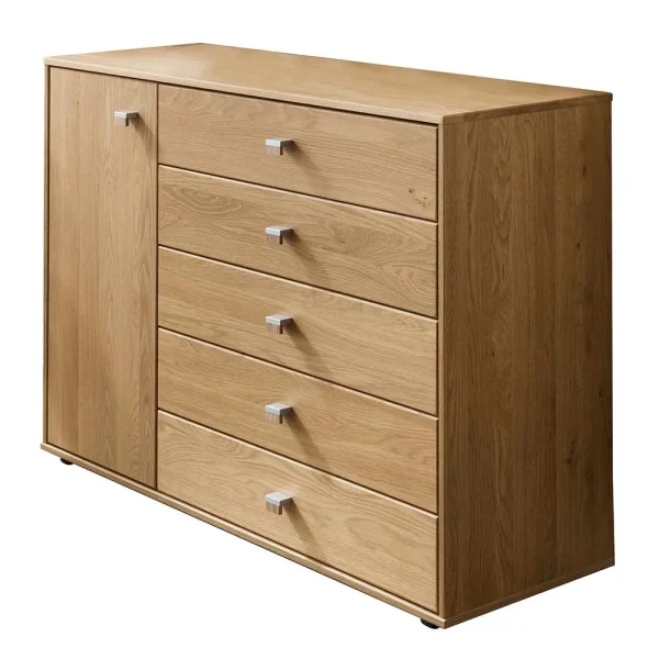 120cm Kombi Kommode Aus Eiche Massivholz – Emdsiva 1