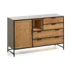 120x75x40 Design Kommode Mit Rattan Front – Nairos 20