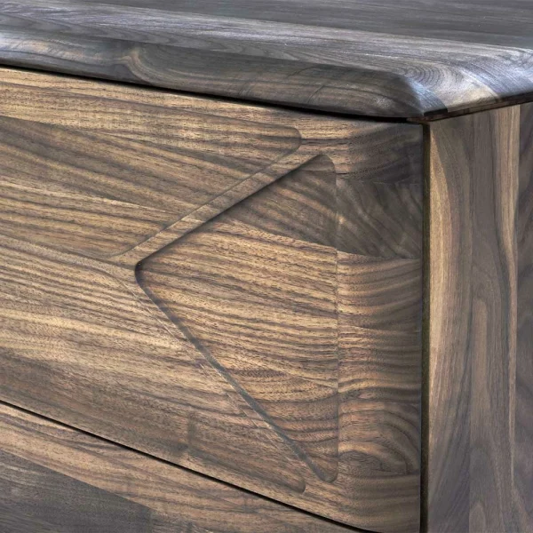 120x78x40 Design Kommode Aus Nussbaum – Rivossa 4