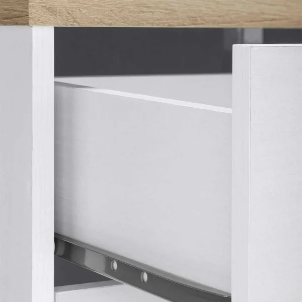 120x80x35 Kommode In Weiß Mit Sonoma Eiche – Nudion I 7