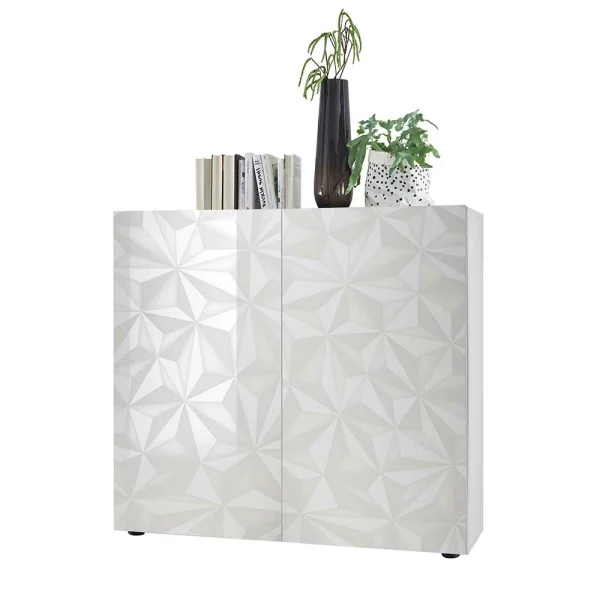 121x111x42 Schrank In Weiß Hochglänzend – Vovasoma 1