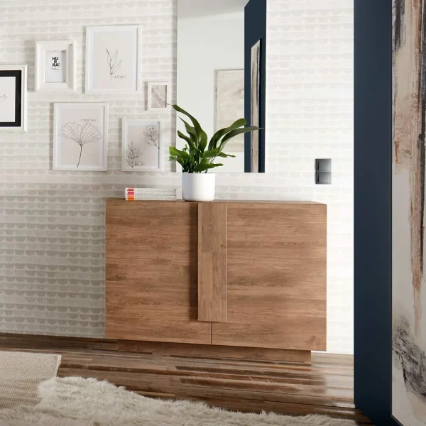 121x90x44 Kommode In Holzoptik Mit Doppeltür – Basento 7