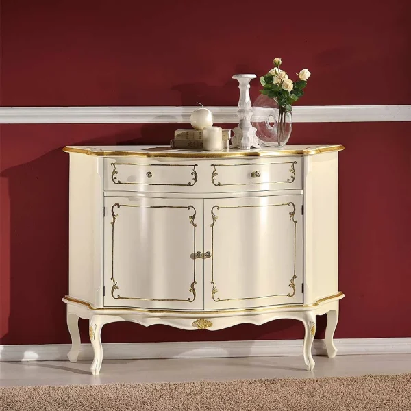 121x91x45 Barock Design Kommode Zweifarbig – Datalera 1