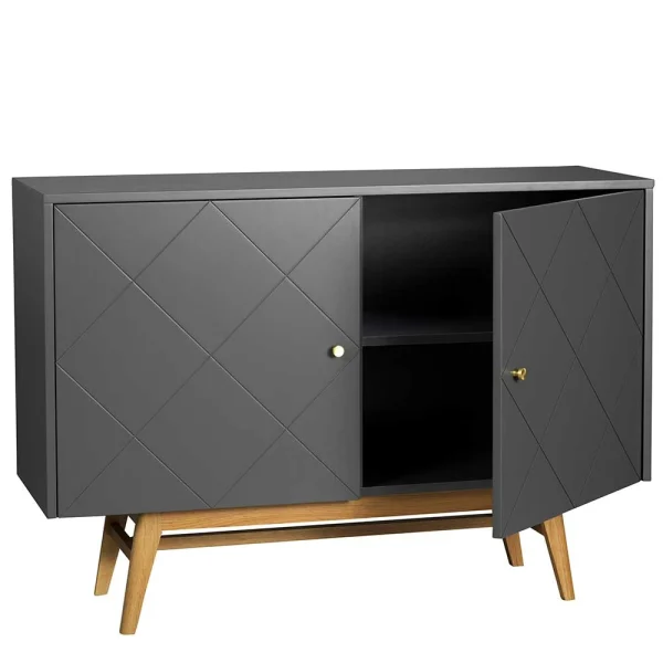 124x87x42 Türen Kommode Zweifarbig – Vinosca 5