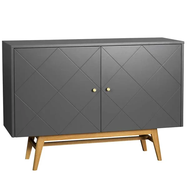 124x87x42 Türen Kommode Zweifarbig – Vinosca 1