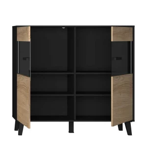 126x118x40 Wohnzimmerschrank Mit Glaseinsatz – Paniera 14