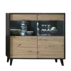 126x118x40 Wohnzimmerschrank Mit Glaseinsatz – Paniera 10