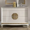 128x100x52 Italienische Kommode In Weiß & Gold – Valganios 16