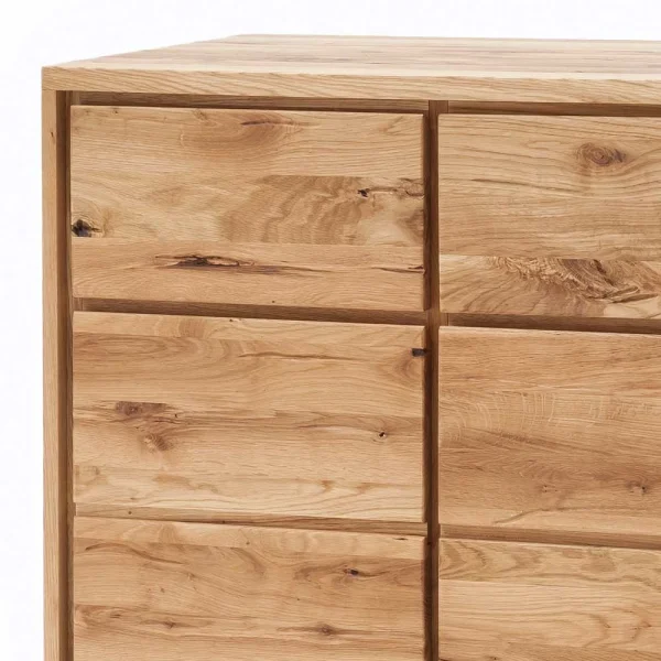 130cm Breite Holz-Kommode In Wildeiche – Mascadona 4