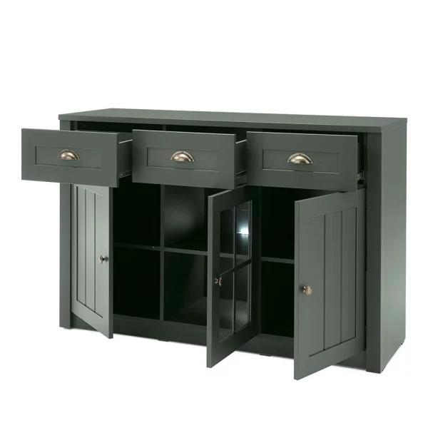 130cm Landhaus Sideboard In Dunkelgrün – Niestov 5