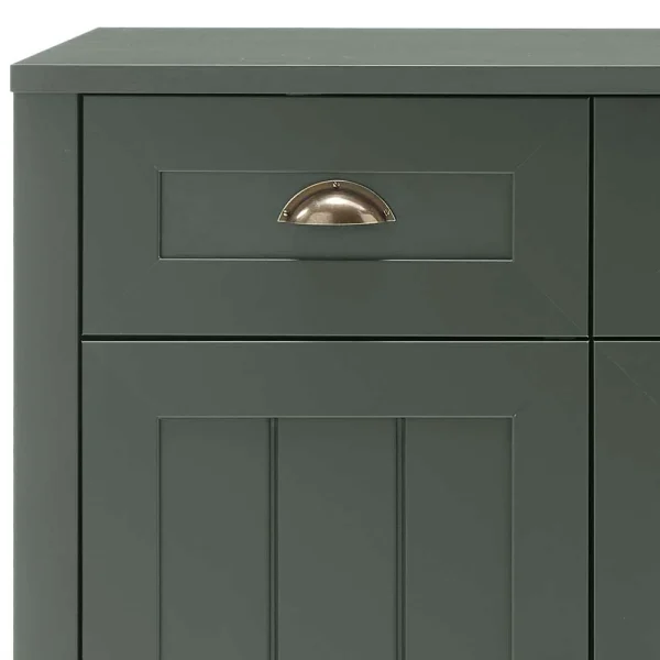 130cm Landhaus Sideboard In Dunkelgrün – Niestov 6