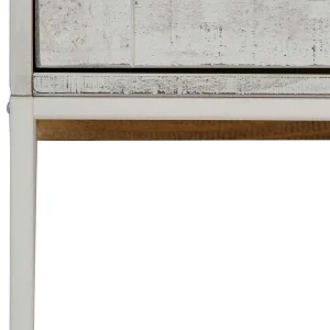 130x80x35 Sideboard Mit Glas & Kiefernholz Weiß – Ejeliva 18