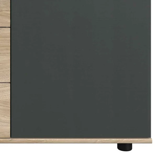 130x83x41 Kommode In Eiche & Dunkelgrau – Puvina 6