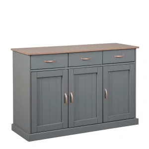 131x86x45 Landhaus Anrichte In Grau & Braun – Nepplan 10