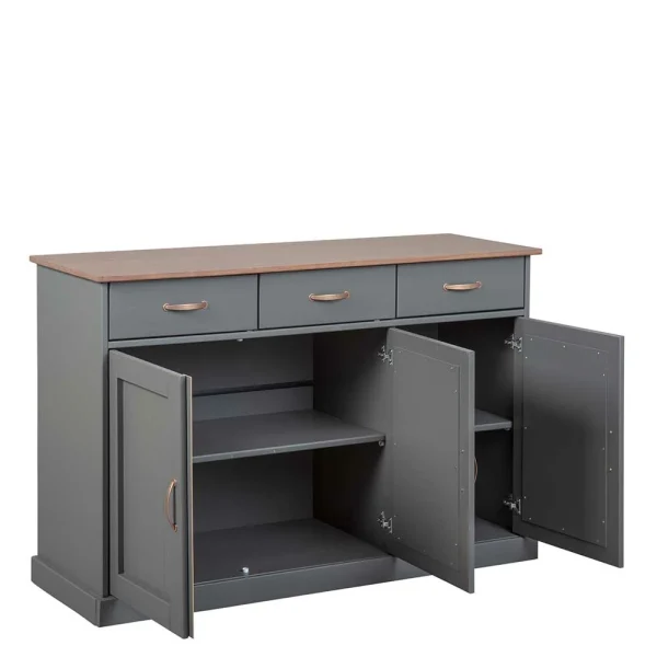131x86x45 Landhaus Anrichte In Grau & Braun – Nepplan 4