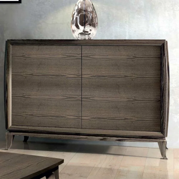 132x96x56 Mid Century Türenkommode In Braun – Lacruzira 1