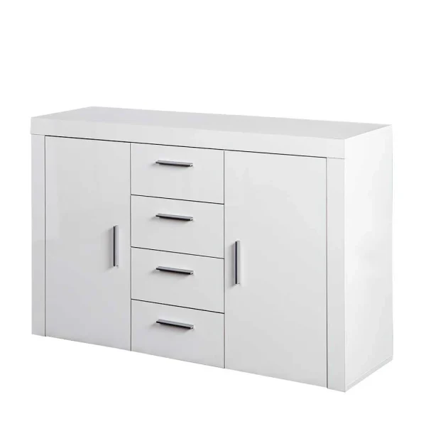 134x86x40 Hochglanz Kommode Mit 2 Türen – Runicava 1