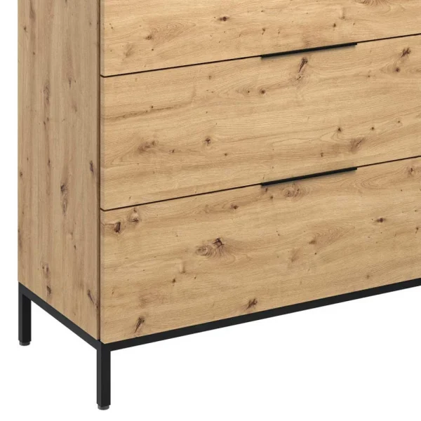 135x113x40 Hohe Kombi-Kommode In Asteiche Dekor – Vunsci 5