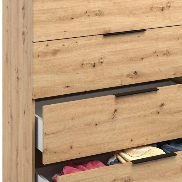 135x113x40 Hohe Kombi-Kommode In Asteiche Dekor – Vunsci 7