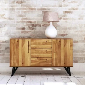 136x81x45 Massivholzkommode Mit Stahlbeinen – Mandirov 9