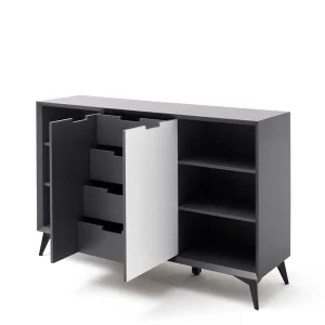 137x92x40 Kommode In Grau & Weiß – Vadids 16