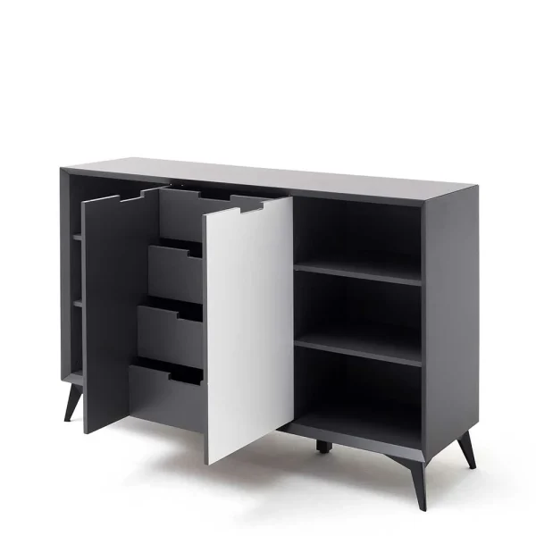 137x92x40 Kommode In Grau & Weiß – Vadids 6