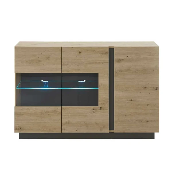 138cm Breite Kommode Mit Glaseinsatz – Lairian 4