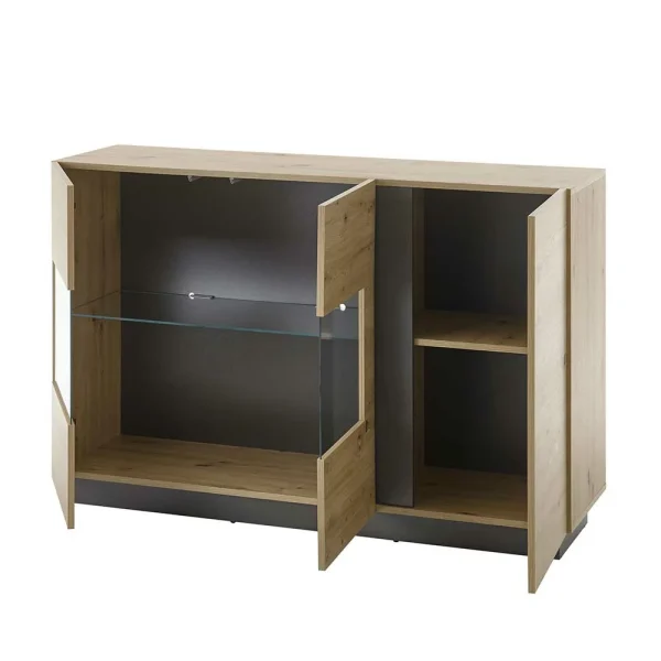 138cm Breite Kommode Mit Glaseinsatz – Lairian 5