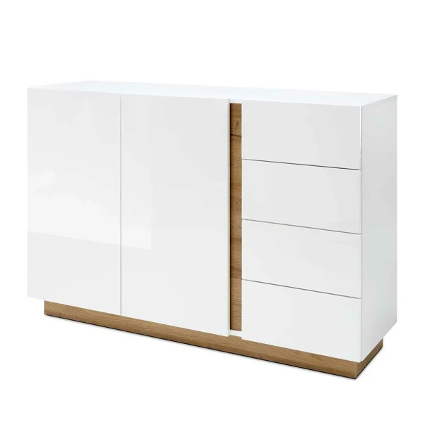138x91x40 Cm Wohnzimmer Kommode Zweifarbig – Myrda 1