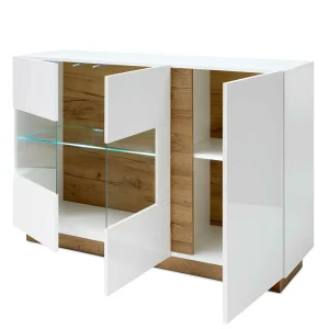 138x91x40 Kommode Mit Glas 3-türig – Myrda 14