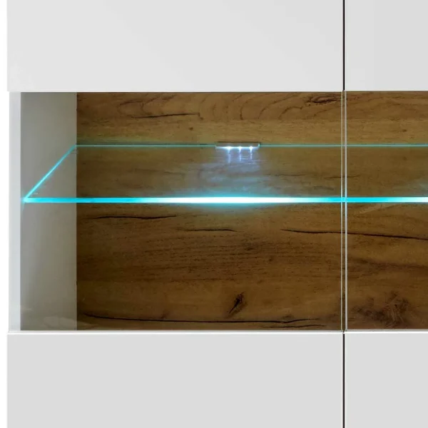 138x91x40 Kommode Mit Glas 3-türig – Myrda 7