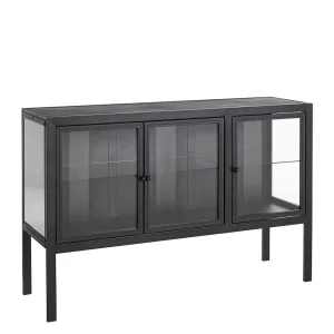 139x90x40 Türen-Kommode Vitrine Aus Glas & Metall – Ricona 12