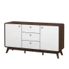 140x76x39 Design Sideboard In Weiß & Walnuss – Devkan 16