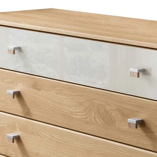 141cm 5 Schubladen Kommode In Eiche & Beige – Emdsiva 3