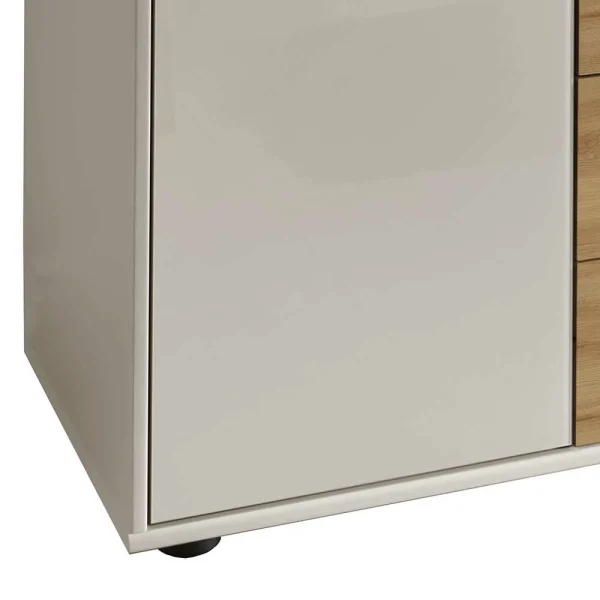 141x86x43 Kommode In Beige Glasfront – Levitanas 4