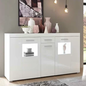 144x82x40 Cm Hochglanz Sideboard In Weiß – Timmona 10