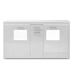 144x82x40 Cm Hochglanz Sideboard In Weiß – Timmona 12