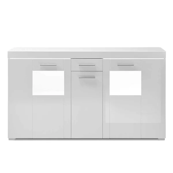 144x82x40 Cm Hochglanz Sideboard In Weiß – Timmona 4
