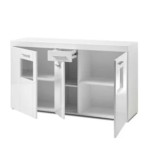 144x82x40 Cm Hochglanz Sideboard In Weiß – Timmona 14