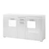 144x82x40 Cm Hochglanz Sideboard In Weiß – Timmona 16