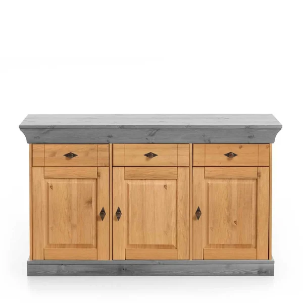 144x85x45 Landhaus Anrichte Mit Drei Schubladen – Eshelas I 3