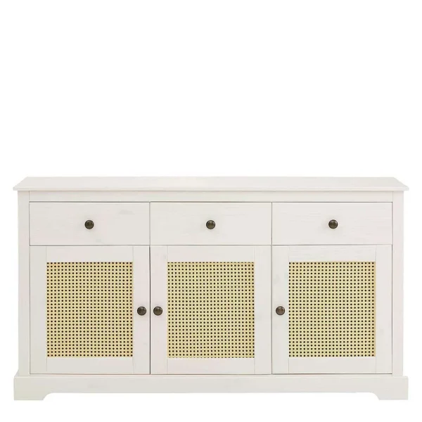 145 Cm Breite Kombi-Kommode In Weiß & Beige – Isvair 4