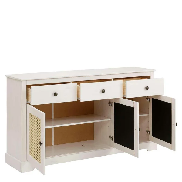 145 Cm Breite Kombi-Kommode In Weiß & Beige – Isvair 5