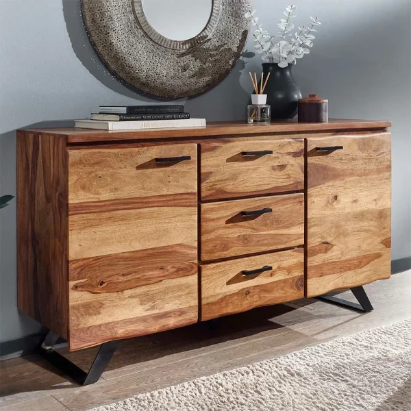 145x82x45 Massives Sideboard Aus Holz Sheesham – Placer 3